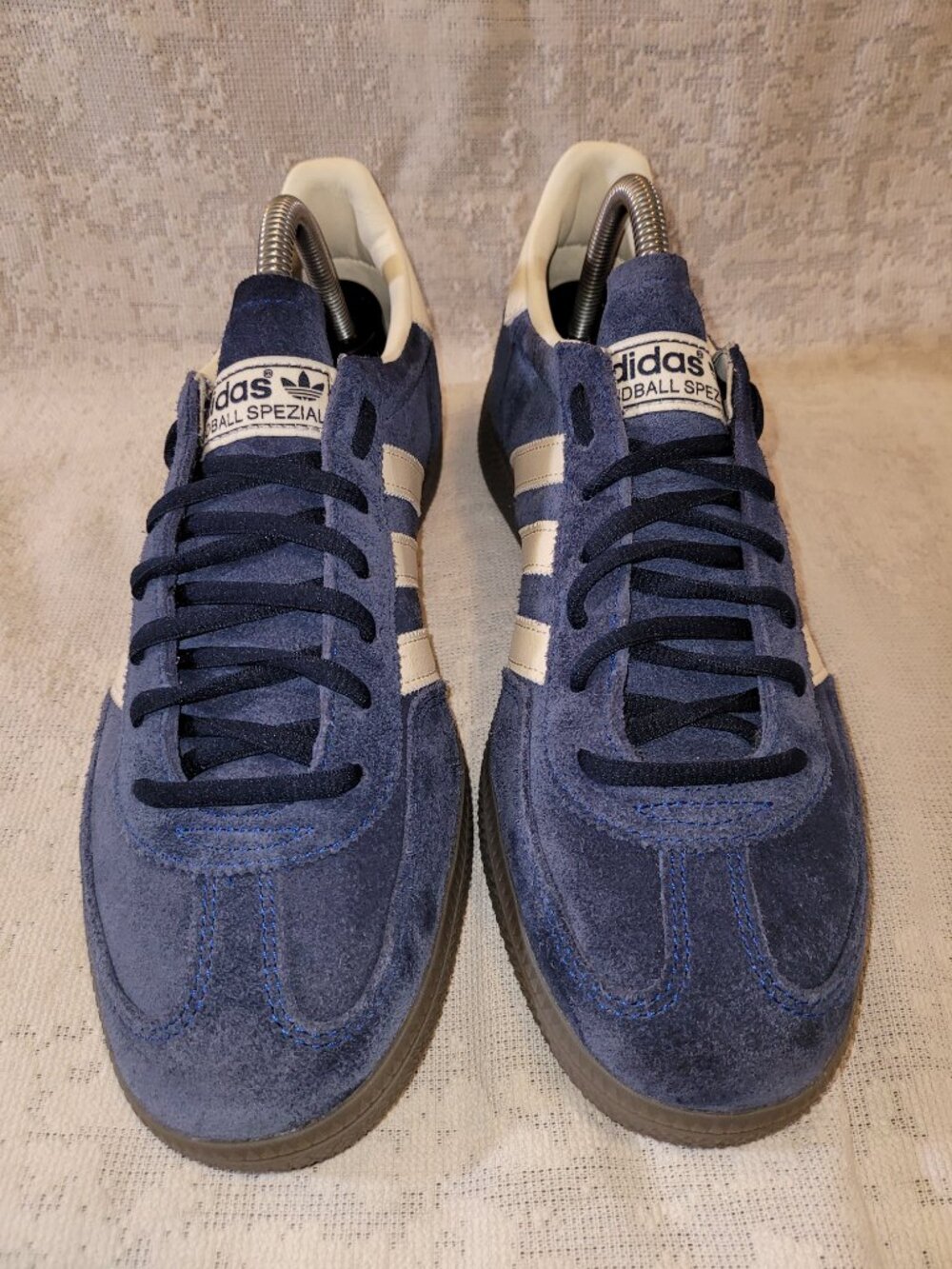 Adidas Handball Spezial Men's Size 8 Athletic Shoes Blue Off Gum White Sneakers - Picture 7 of 16
